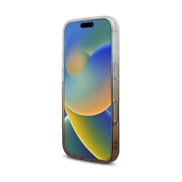 Guess IML Glitter Gradient MagSafe-skal för iPhone 16 Pro - Brun Brun