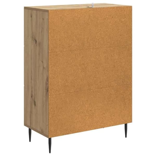 vidaXL Buffé Ek hantverk 66 x 34,5 x 89,5 cm Ingenjörsträ 894864
