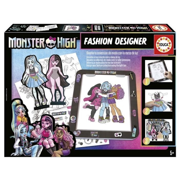 Modespel - EDUCA - Modedesigner Monster High Svart