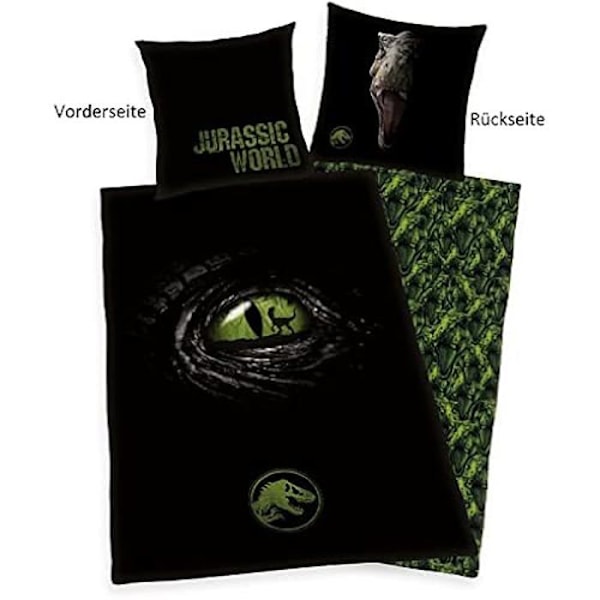 Sängkläder - Herding - Jurassic World - 2 delar - Duvetöverdrag 135x200 cm - Kudde 80x80 cm Flerfärgad