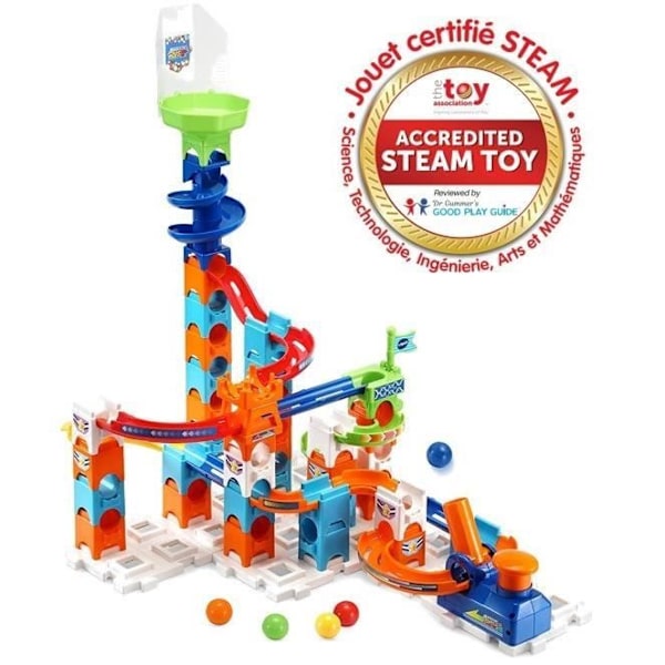 VTECH Marble Rush Marble Track - Äventyrsset S100 - 61 delar och 5 MarbleMarbles ingår Flerfärgad