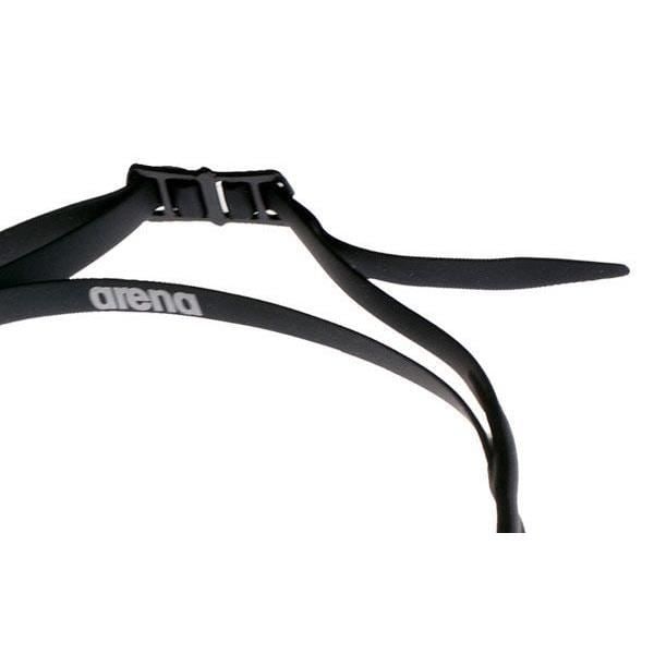 Simglasögon - ARENA - Tracks Goggles - Låg lins - Spegelyta - Silikonkomfort Svart/blå/svart