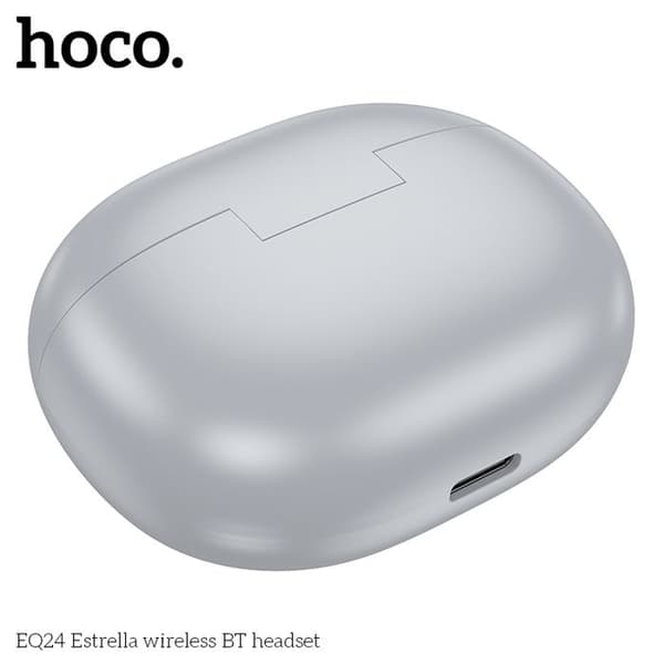 Trådlösa Bluetooth-hörlurar - HOCO - EQ24 - Grå - Bluetooth 5.4 - Batteritid 28h Grå