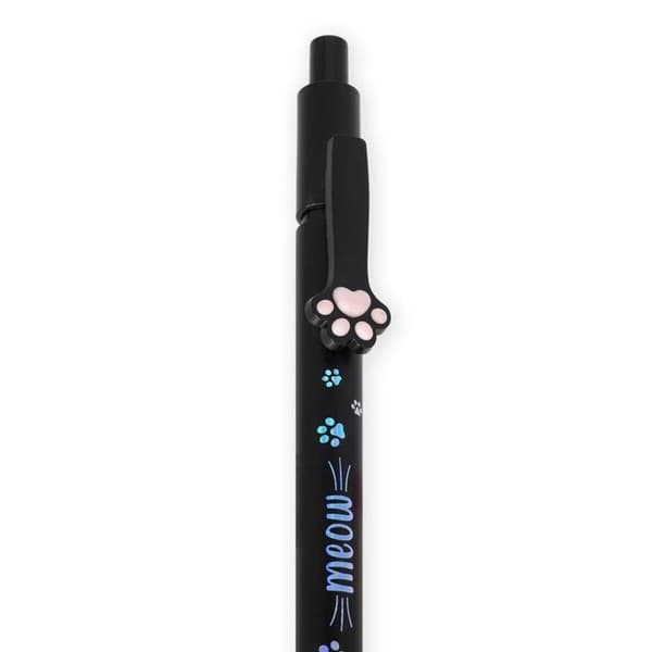 Kulpenna - LEGAMI - Meow - Svart - Spets 1,0 mm - Retraktabel knapp