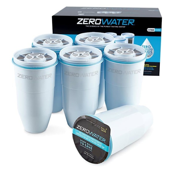 Filtrering för Zerowater filtreringskaraff - ZR-600 - Ersättningsfilter för karaffer, av