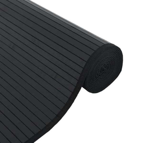 Matta - VIDAXL - Rektangulär - Svart - 60x100 cm - Modern bambu svart