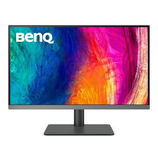 4K 27' LED PC-skärm, 3840 x 2160 upplösning, IPS, HDR 400, HDMI/DisplayPort/USB-C-anslutning, integrerade högtalare.