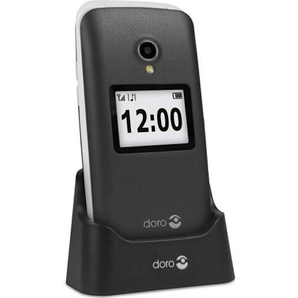 Doro 2424 mobiltelefon - Flip - 6,1 cm (2,4") - 3 MP - Bluetooth - 800 mAh - Grå, Silver