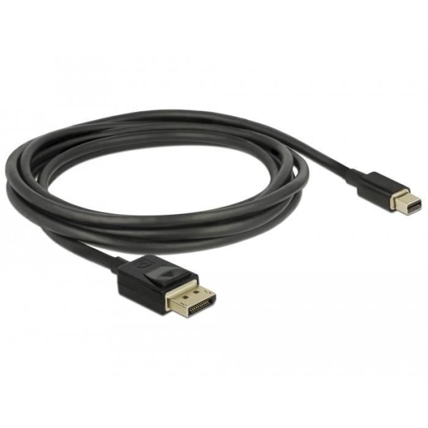 DeLOCK 84928, 2 m, Mini DisplayPort, DisplayPort, Hane, Hane, Guld Svart