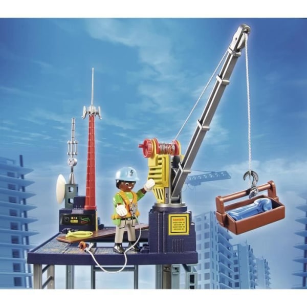 PLAYMOBIL - 70816 - City Action La Construction - Startpaket - Byggplattform Blå