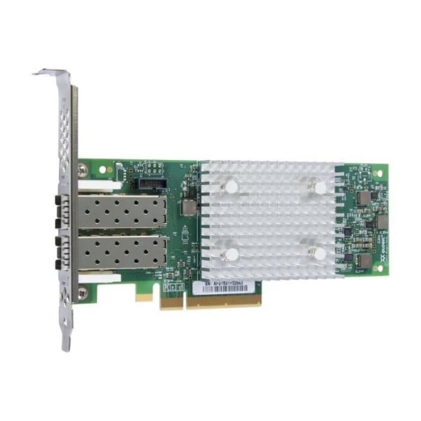 Qlogic QLE2692 PCIe 3.0 x8 Low Profile 16 Gb Fiber Channel Host Bus Adapter x 2 för PRIMERGY CX2550 M2, CX2570 M2,... Grön, Rostfritt stål