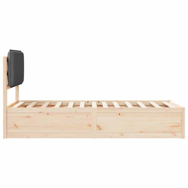 vidaXL Sängram med stoppad huvudgavel Mörkgrå 80 x 200 cm 877590