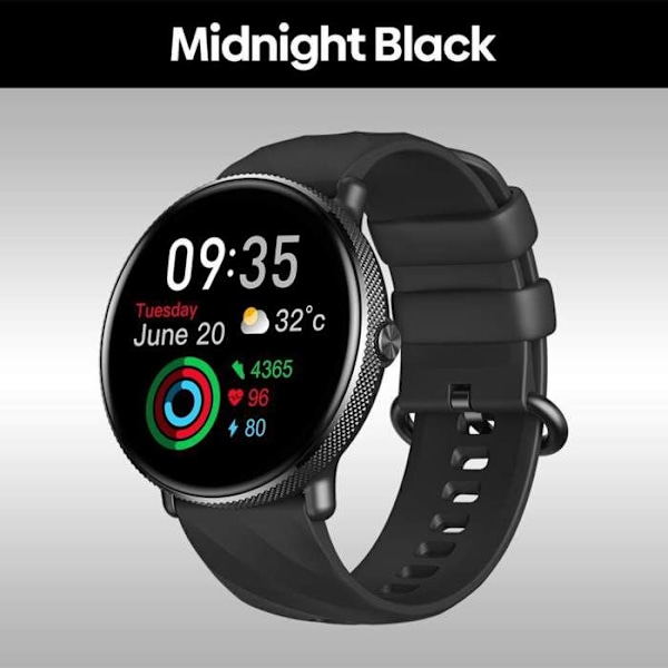 Zeblaze GTR 3 Pro - Smartwatch AMOLED Display 316L Rostfritt Stål - Svart