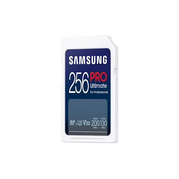 Samsung PRO Ultimate SD-kort 256GB SDXC UHS-I U3 V30 200MB/s Vit