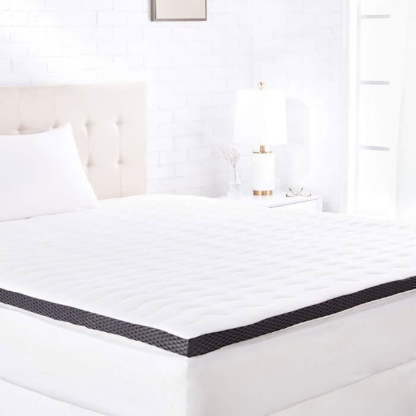 Madrassöverdrag - AmazonBasics - 135 x 190 cm - Viscoelastisk skum - 7 cm tjock - 1 person