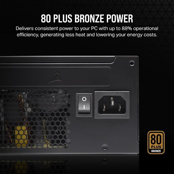 Strömförsörjning - CORSAIR - CX650 - 80 PLUS Bronze ATX Power