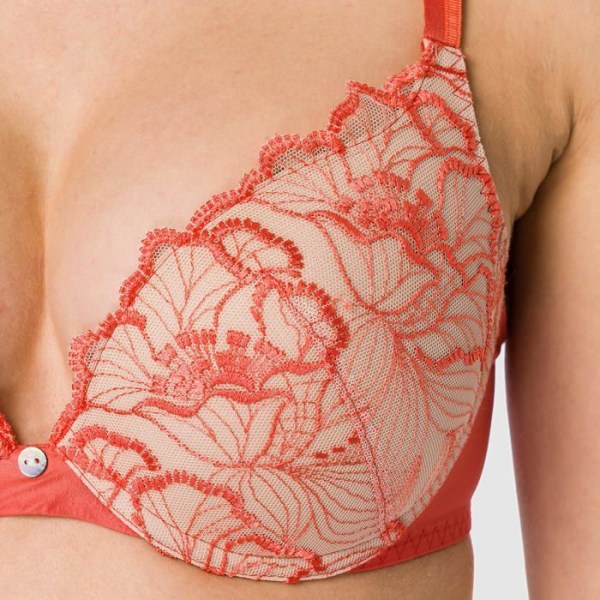 Maison lejaby BH - 21231E - Flora Push up BH för kvinnor Krasse 90E