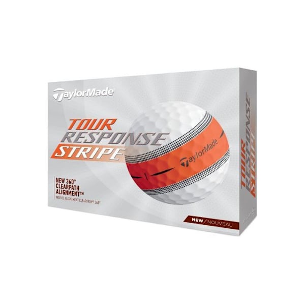 Golfboll - Taylormade - Tour Response Stripe 2024 - Gul - Mixad - x12 orange