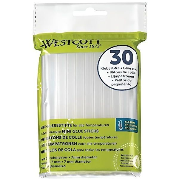 Lim, limstavar - Westcott - E-16837 - Transparent - Längd 10,2 cm - Diameter 7 mm Transparent