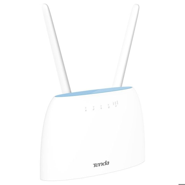 TENDA Router 4g 1200Mbps, simkortport, Ethernetportar, Cat6 300Mbps, AC1200 router enkel installation. 4G09 Vit