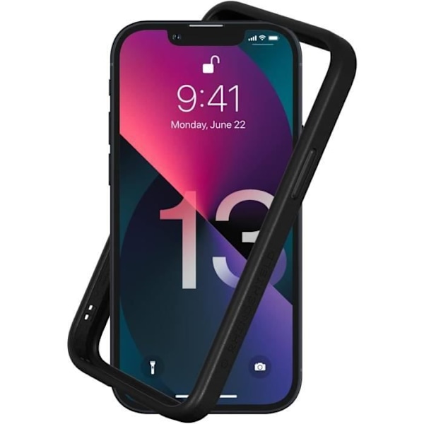 RhinoShield Bumper Case Kompatibel med iPhone 13 Mini CrashGuard NX - Anpassningsbar Tunn Skydd - Svart Svart