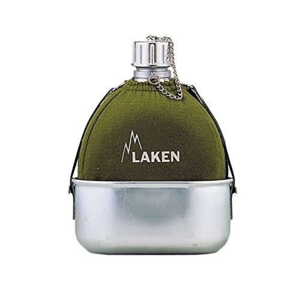 Vattenflaska - Laken - Classic - 1 L - Khaki - Aluminium med tumlare Kaki