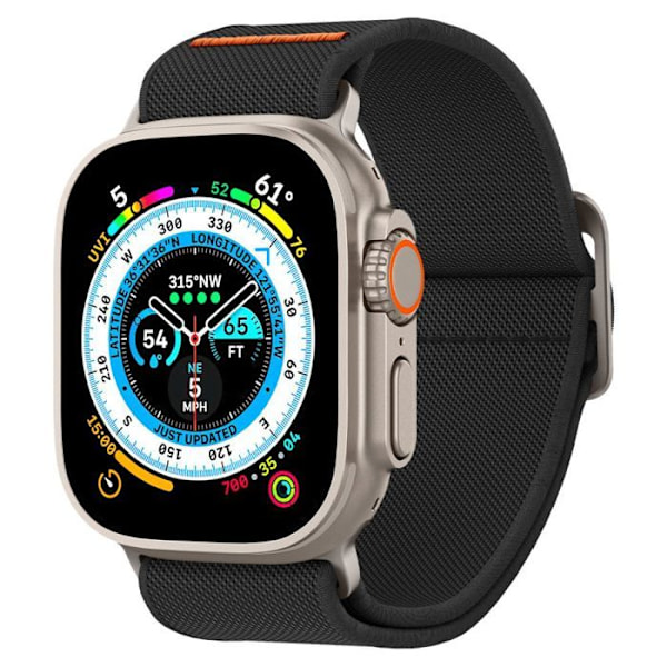 Rem för Apple Watch 1/2/3/4/5/6/7/8/9/SE/SE 2/Ultra/Ultra 2 (42/44/45/49 mm) Fit Lite Ultra SPIGEN Black