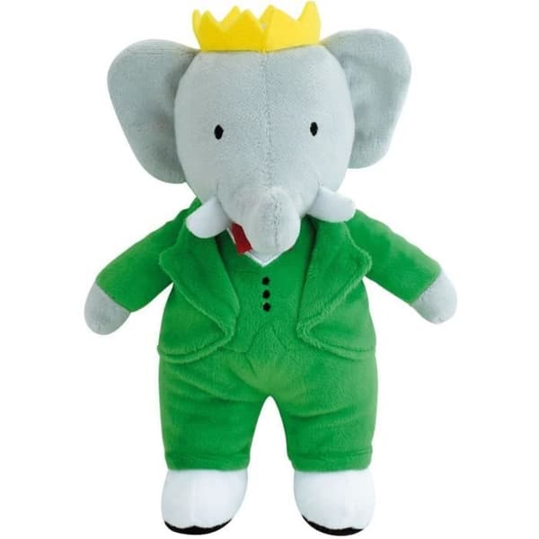 Babar Elephant Plush +/- 20 cm - JEMINI - Perfekt representation av elefanternas kung. Grön