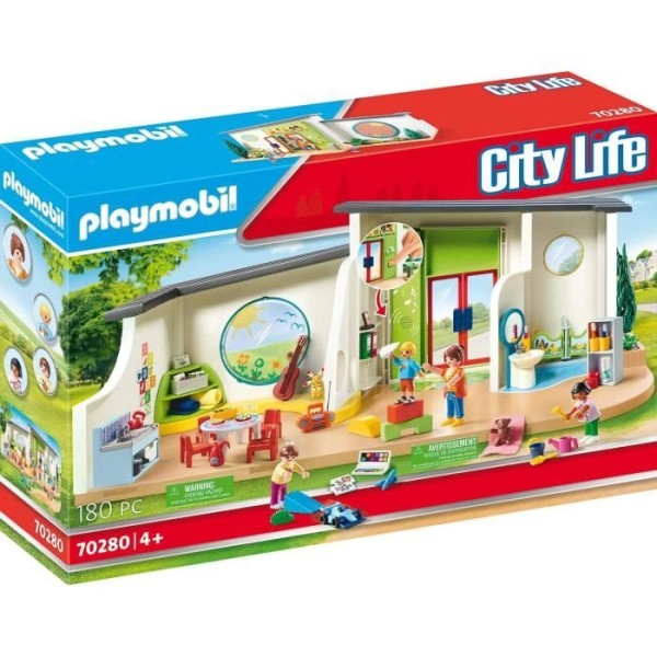 PLAYMOBIL - City Life - Fritidscenter - 70280 - Bord, stolar, lekplats,  kök, toaletter 5a76 | Fyndiq