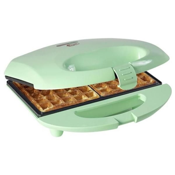 Våffelmaskin - BESTRON - Våffelmaskin - Non-stick beläggning - Värmeindikator - Sladdförvaring Pastellgrön