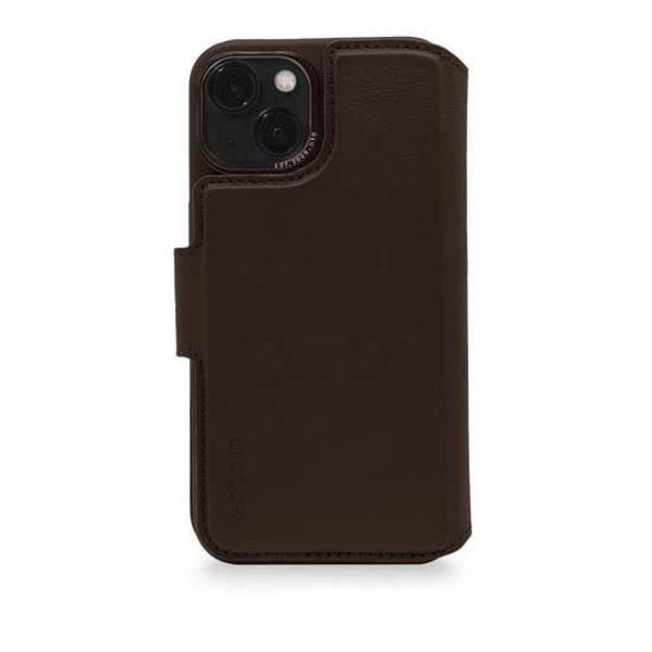 Coque - Avkodad - iPhone 14 Plus - Premium läder - Avtagbar folio - MagSafe kastanj
