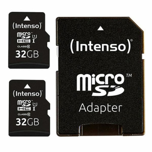 Micro SD-minneskort med INTENSO-adapter 32 GB x 2
