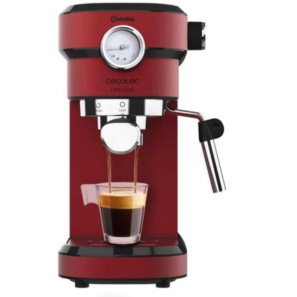 Cafelizzia 790 Pro Shiny Espressomaskin - CECOTEC - Röd - Malet kaffe - 20 bar