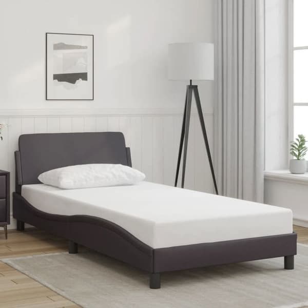 vidaXL Dover sängram grå 100x200 cm konstläder 373141