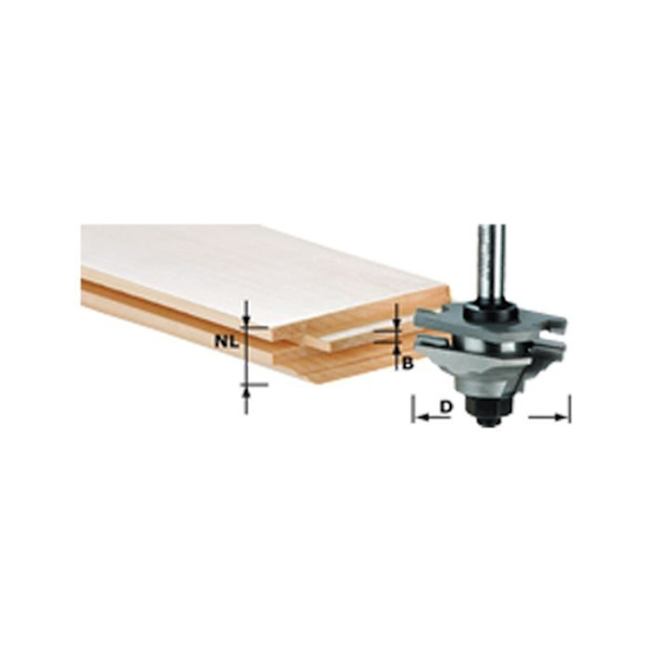 HW tung/profilfräs - FESTOOL - 8 mm skaft - för fräsning av klassiska karmdörrar