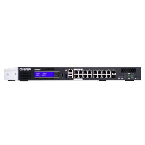 QNAP QGD-1600P-8G - Smart switch - 16 portar - Gigabit Ethernet - PoE++ (370 W)