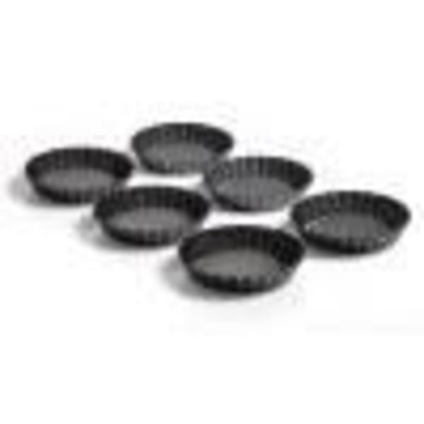 Bakform - KAISER - Set med 6 tartelletter - 10 cm - Non-stick - Metall