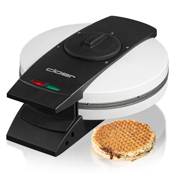 Gauffradora - Cloer - 1641S - 850 watt - Non-stick beläggning - Temperaturkontroll Vit