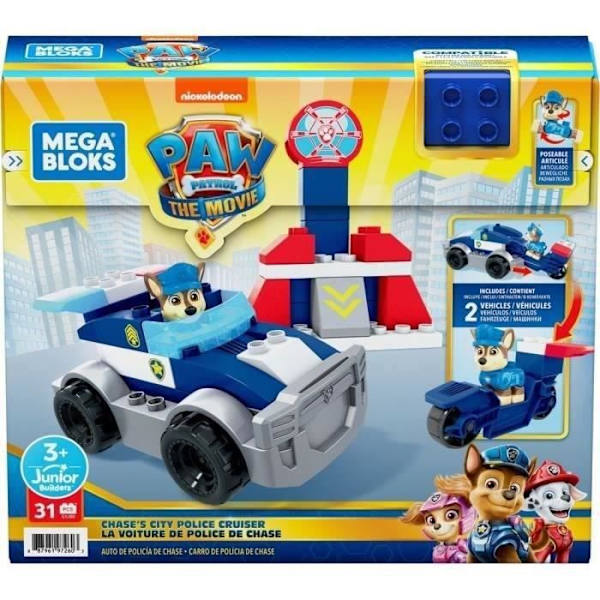 Mega Bloks - Paw Patrol Police Set - Byggstenar - Från 3 år Flerfärgad