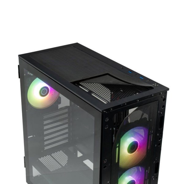 Enermax - ECA-MS31-BB-ARGB - MarbleShell MS31 Black Gaming PC-fodral + 4 ARGB PWM-fläktar och VGA-stöd ingår