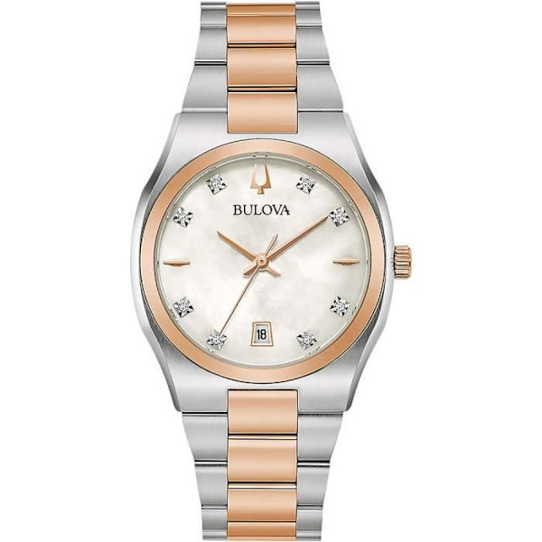 titta endast tid kvinna Bulova Surveyor Silver/Stål 98P199
