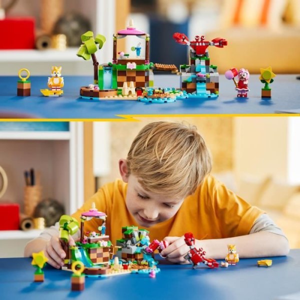 LEGO® Sonic the Hedgehog 76992 Amy's Island Animal Rescue, leksak med 6 minifigurer, för barn