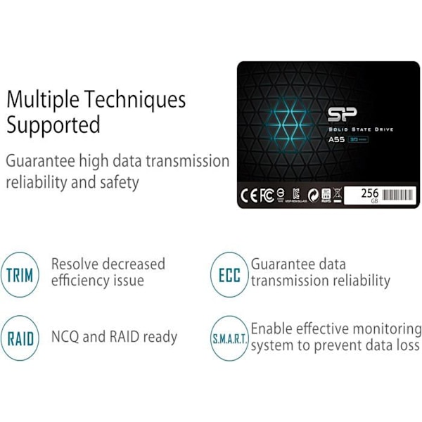 Intern SSD - Silicon Power - Ace A55 256Go - SATA III 2.5" 3D NAND