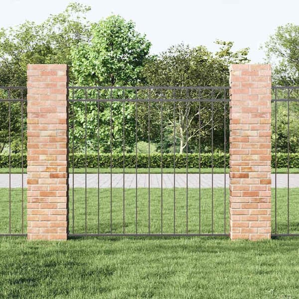 vidaXL Stängsel Element ASSEN Grå 170 x 150 cm Stål 42003915