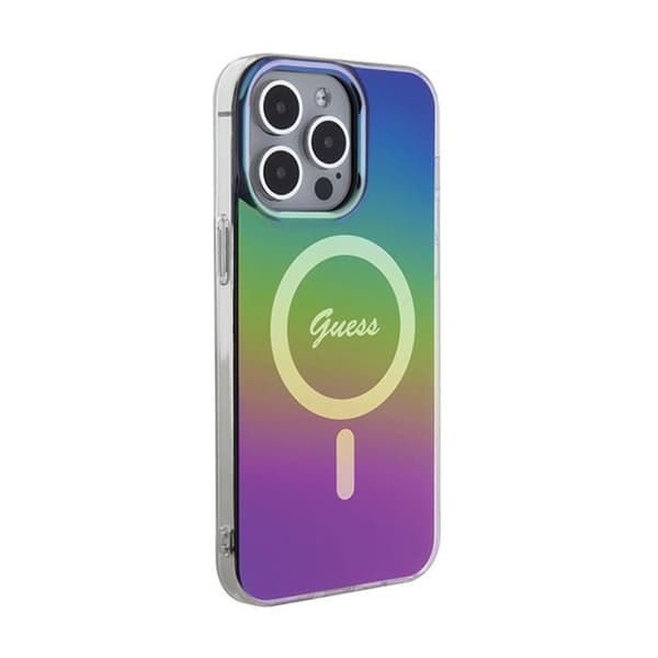 Mobilskal - Guess - IML Iridescent - iPhone 15 Max - MagSafe-kompatibel - Hård Iriserande