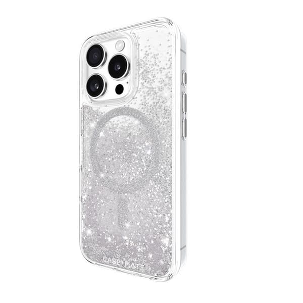 Skyddsskal - Case-Mate - iPhone 16 Pro - Silver - Vattenfall - Halvstyvt Silver