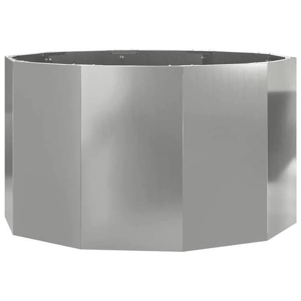 vidaXL Blomlåda Silver 90 x 90 x 50 cm Galvaniserat stål 883757