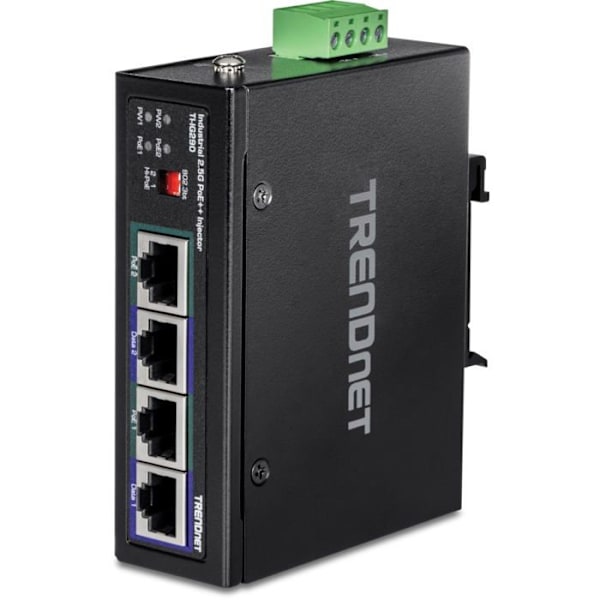 Switch - Ethernet-hubb - Trendnet-injektor - TI-IG290 - Härdad industriell 95W 2-portars 2.5Gbit PoE-injektor