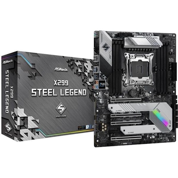 ASRock X299 Steel Legend - ATX Socket 2066 Intel X299 Express moderkort - 8x DDR4 - SATA 6Gb/s + M.2 - USB 3.2 2x2 - 4x