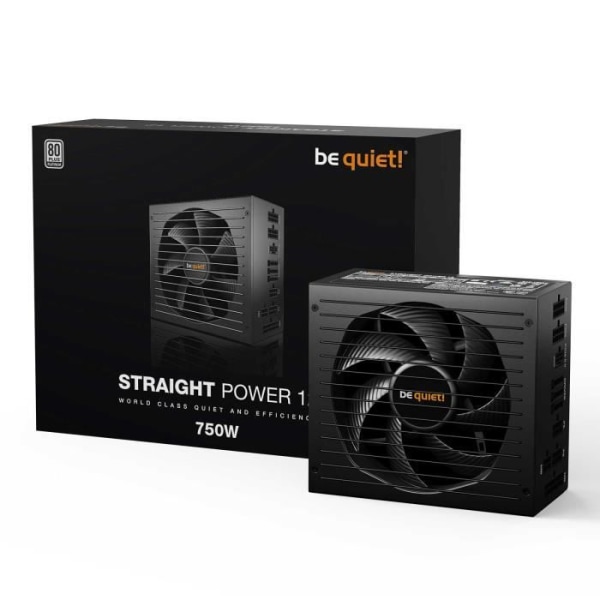 var tyst! Straight Power 12 750W 80PLUS Platinum - Modulär strömförsörjning 750W ATX 12V 3.0/EPS 12V 2.92